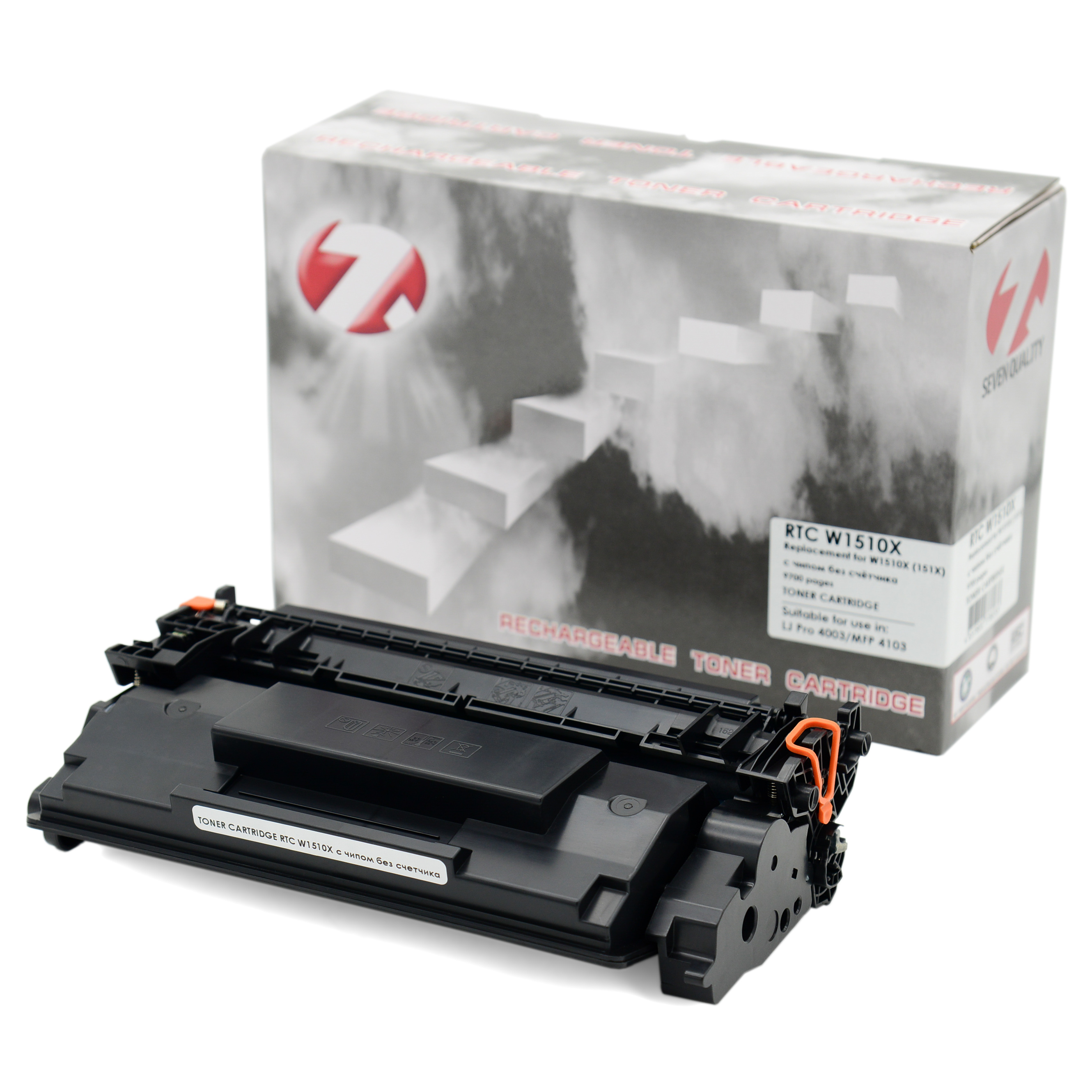 Тонер-картридж HP LJ 4003/4103 W1510X (151X) (9.7k). (с чипом без счётчика) 7Q