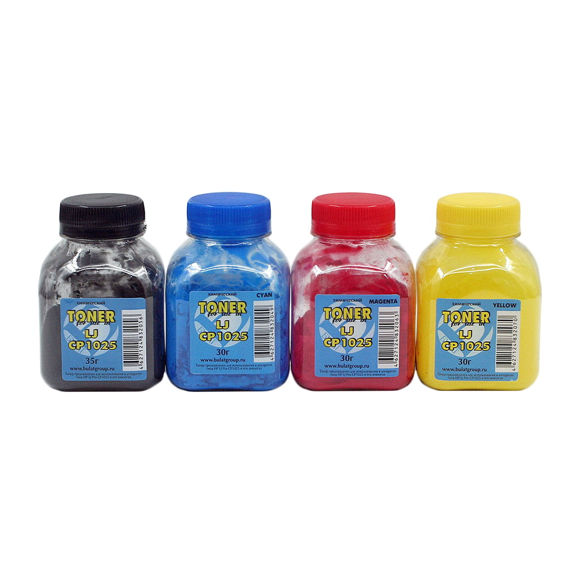 Тонер HP Color LJ CP1025/M176/Canon LBP-7010C банка 30г Cyan хим БУЛАТ