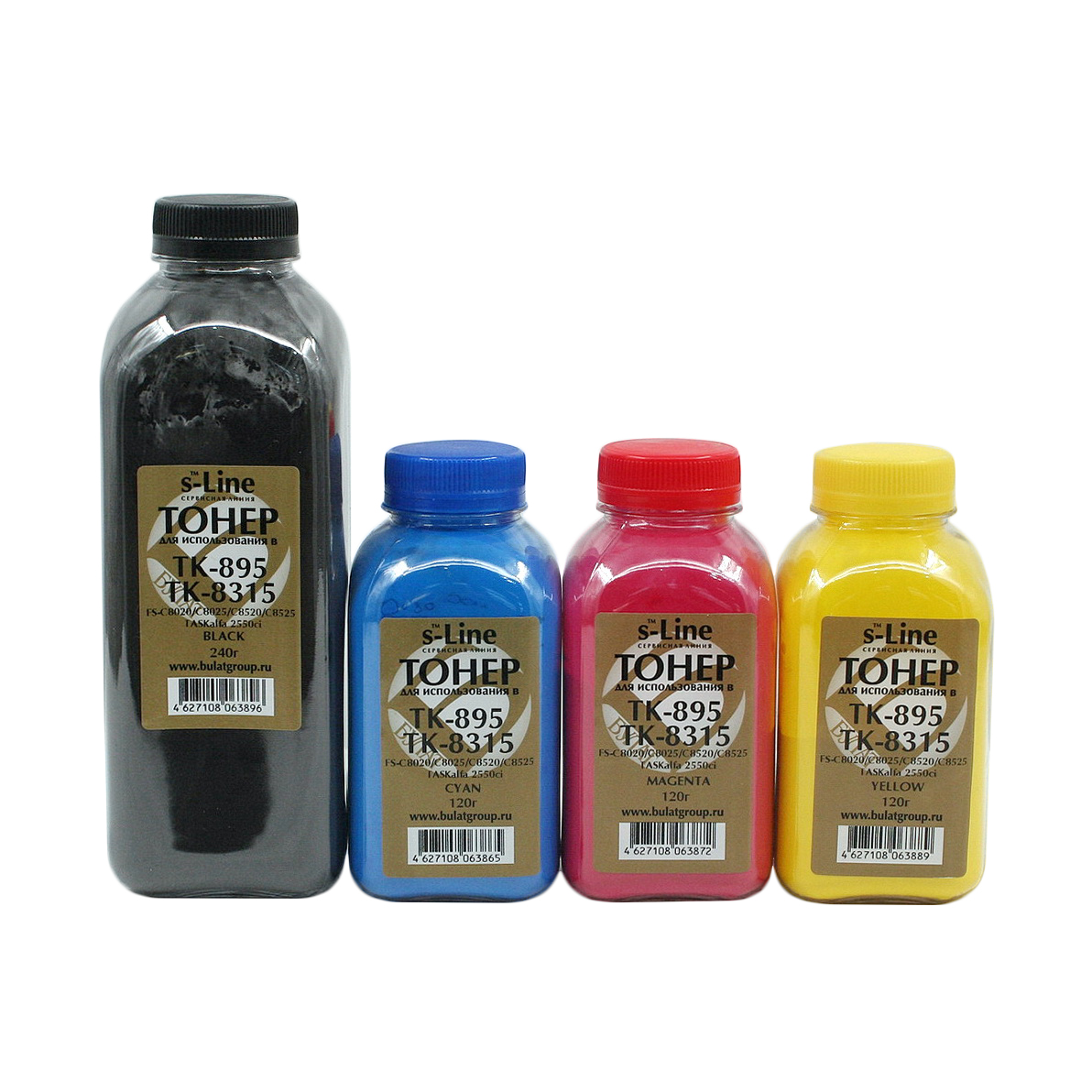 Тонер Kyocera FS-C8020/C8525/TASKalfa 2550ci банка 240г TK-895/8315 B БУЛАТ s-Line