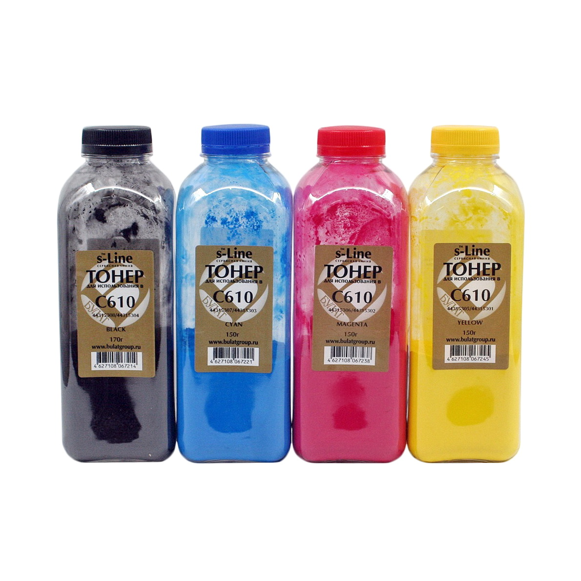 Тонер Oki C610 банка 150г 44315306/44315322 Magenta БУЛАТ s-Line