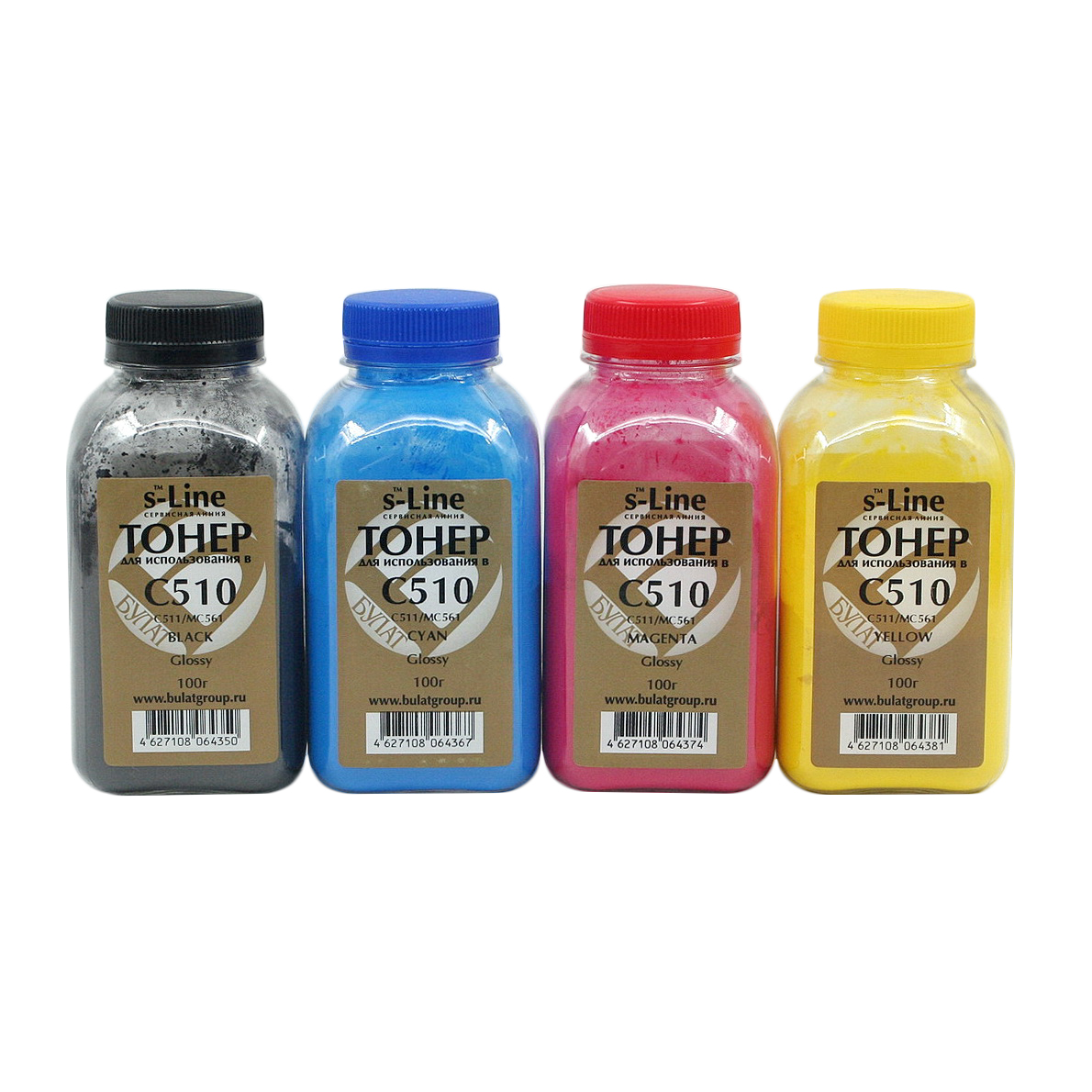Тонер Oki C510/C511/MC561 банка 100г Cyan (Glossy) БУЛАТ s-Line