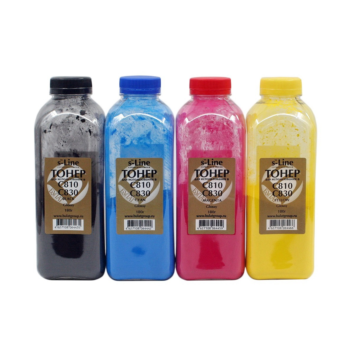 Тонер Oki C810/C830 банка 180г Black (Glossy) БУЛАТ s-Line