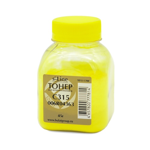 Тонер Xerox C315 банка 45г 006R04363 Yellow БУЛАТ s-Line