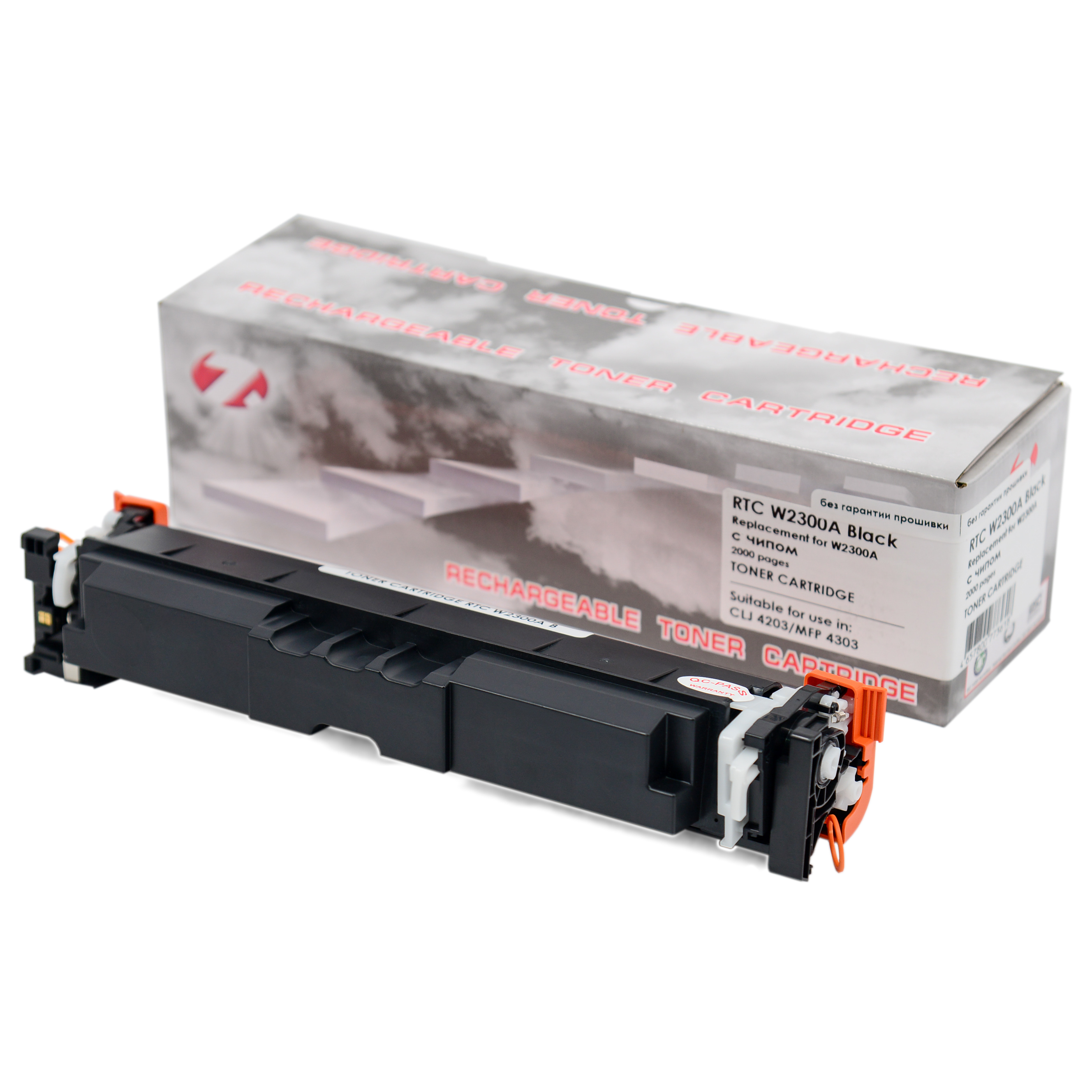 Тонер-картридж HP Color LJ 4203/4303 W2300A Black (2k). 7Q без гарантии прошивки