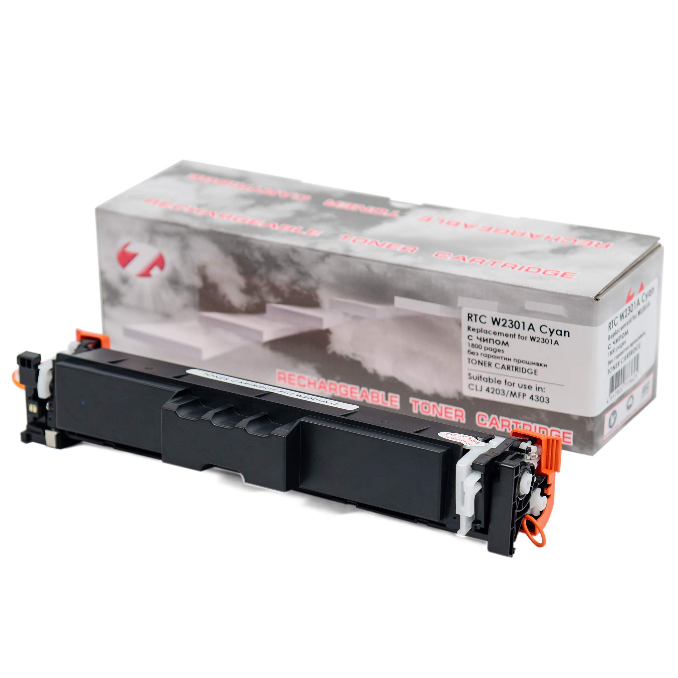 Тонер-картридж HP Color LJ 4203/4303 W2301A Cyan (1.8k). 7Q без гарантии прошивки