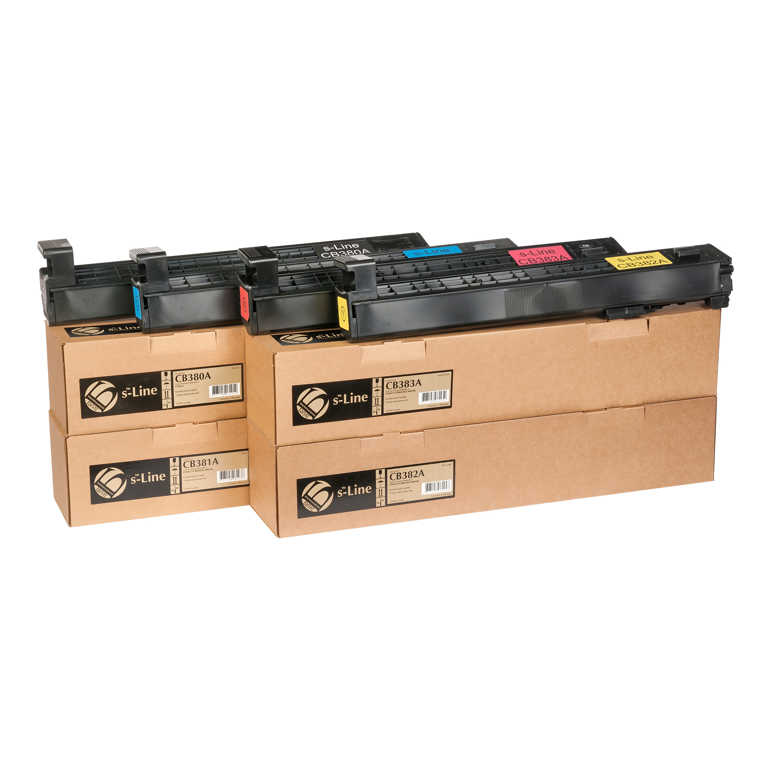 Тонер-картридж HP Color LJ CP6015/CM6030MFP CB382A Y (21k). БУЛАТ s-Line (R)