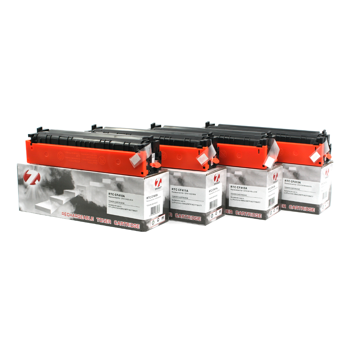 Тонер-картридж HP Color LJ M452/M477/Canon LBP-653/MF732 CF410A (410A)/046 Black (2.3k) 7Q
