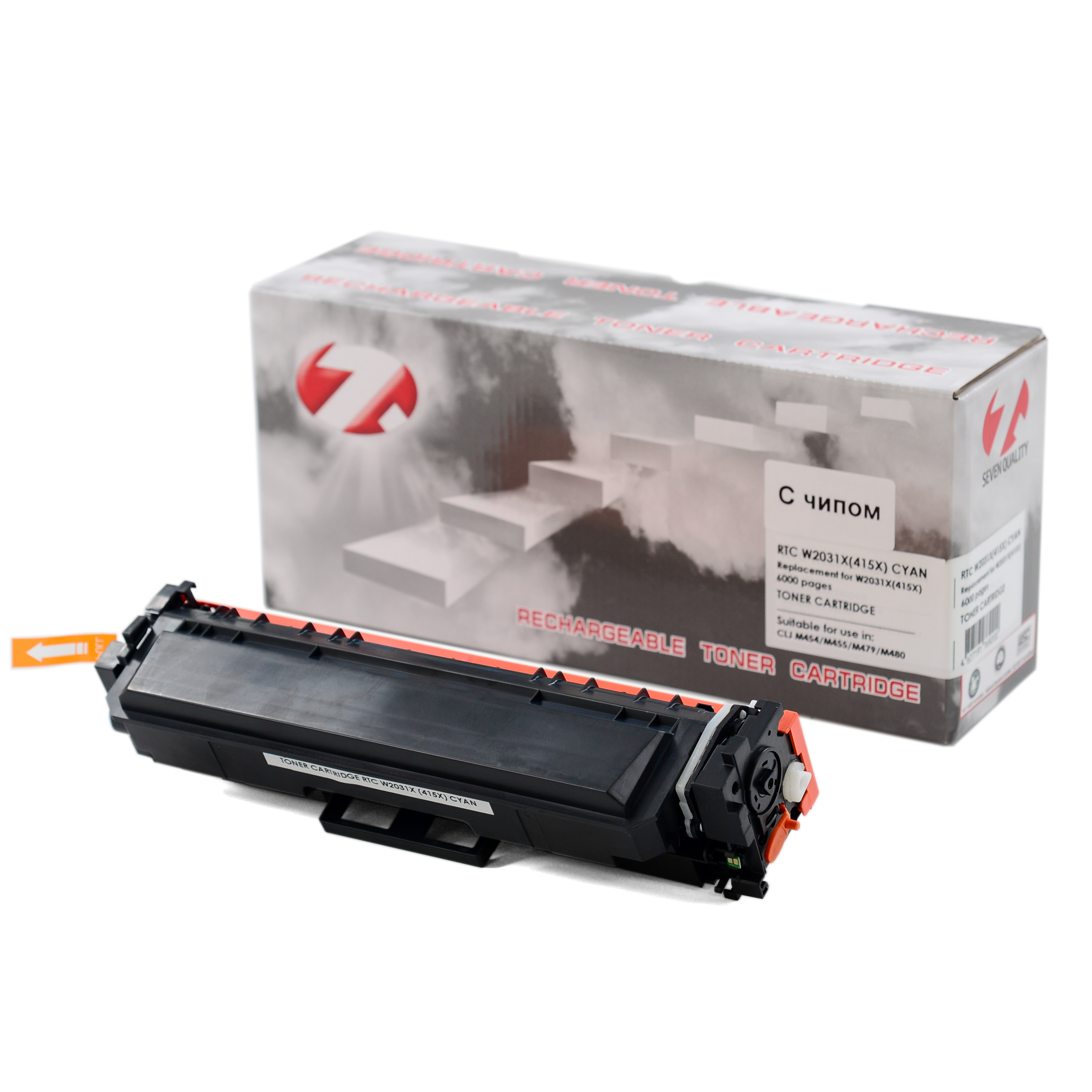 Тонер-картридж HP Color LJ M454/M479 W2031X (415X) Cyan (6k). 7Q без гарантии прошивки