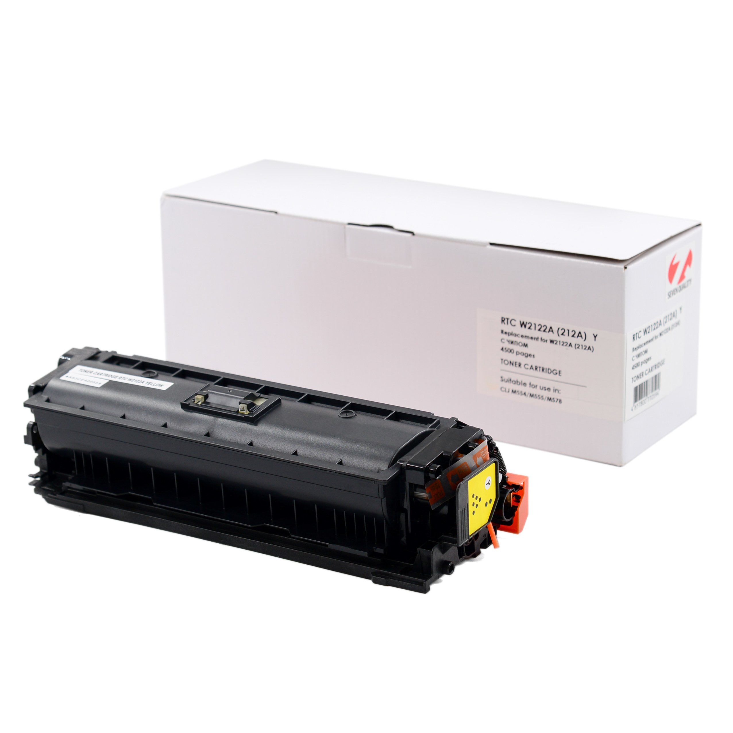 Тонер-картридж HP Color LJ M554/M578 W2122A (212A) Yellow (4.5k). 7Q без гарантии прошивки