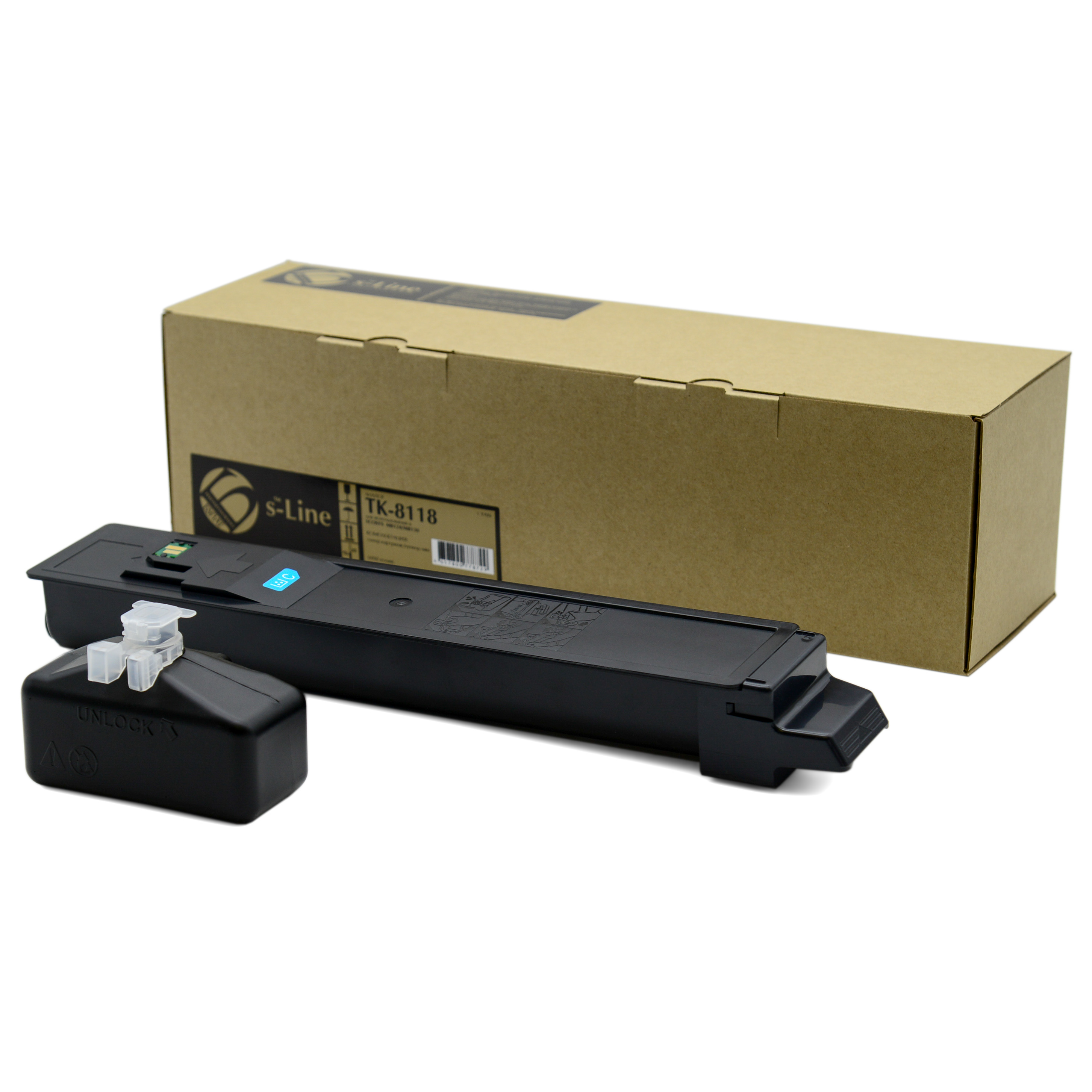 Тонер-картридж Kyocera ECOSYS M8124 TK-8118 (6k) Cyan БУЛАТ s-Line