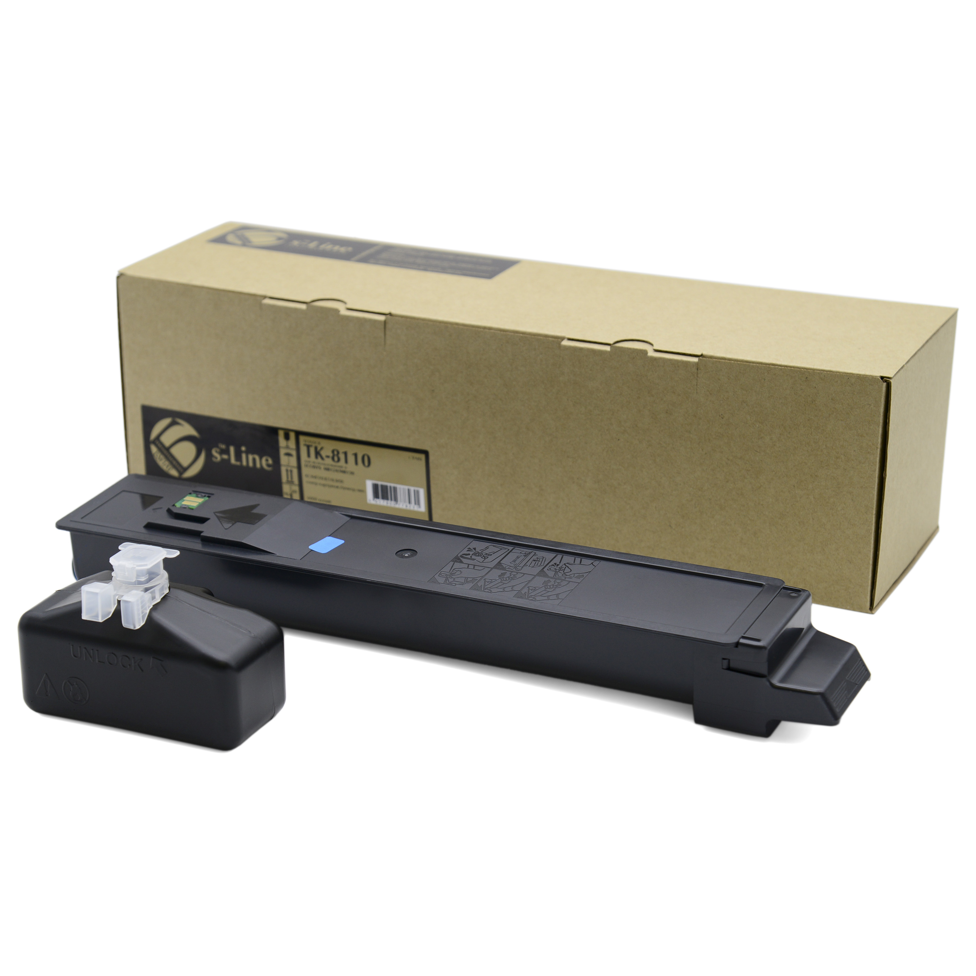 Тонер-картридж Kyocera ECOSYS M8124 TK-8110 (6k) Cyan (чип регион Корея) БУЛАТ s-Line