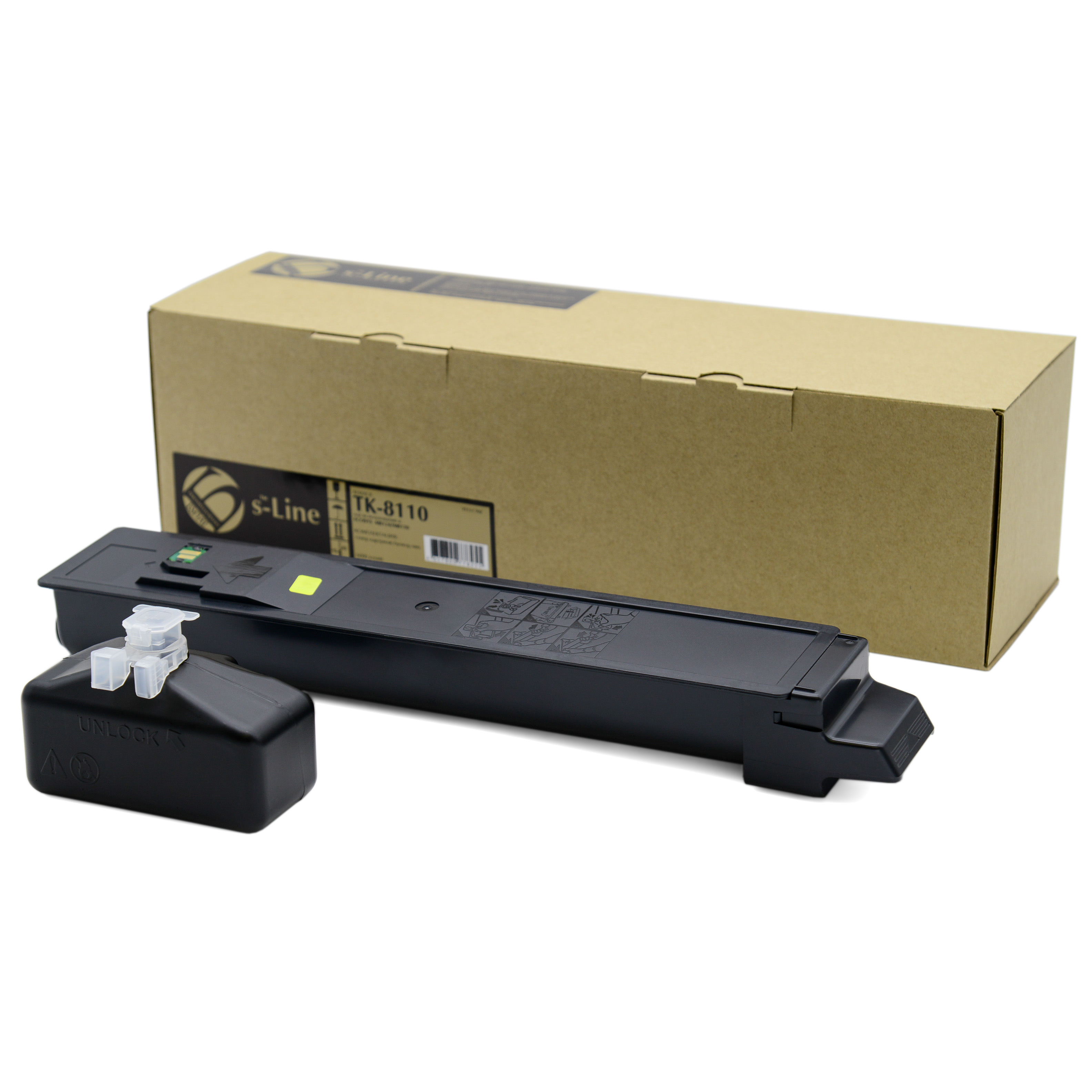 Тонер-картридж Kyocera ECOSYS M8124 TK-8110 (6k) Yellow (чип регион Корея) БУЛАТ s-Line