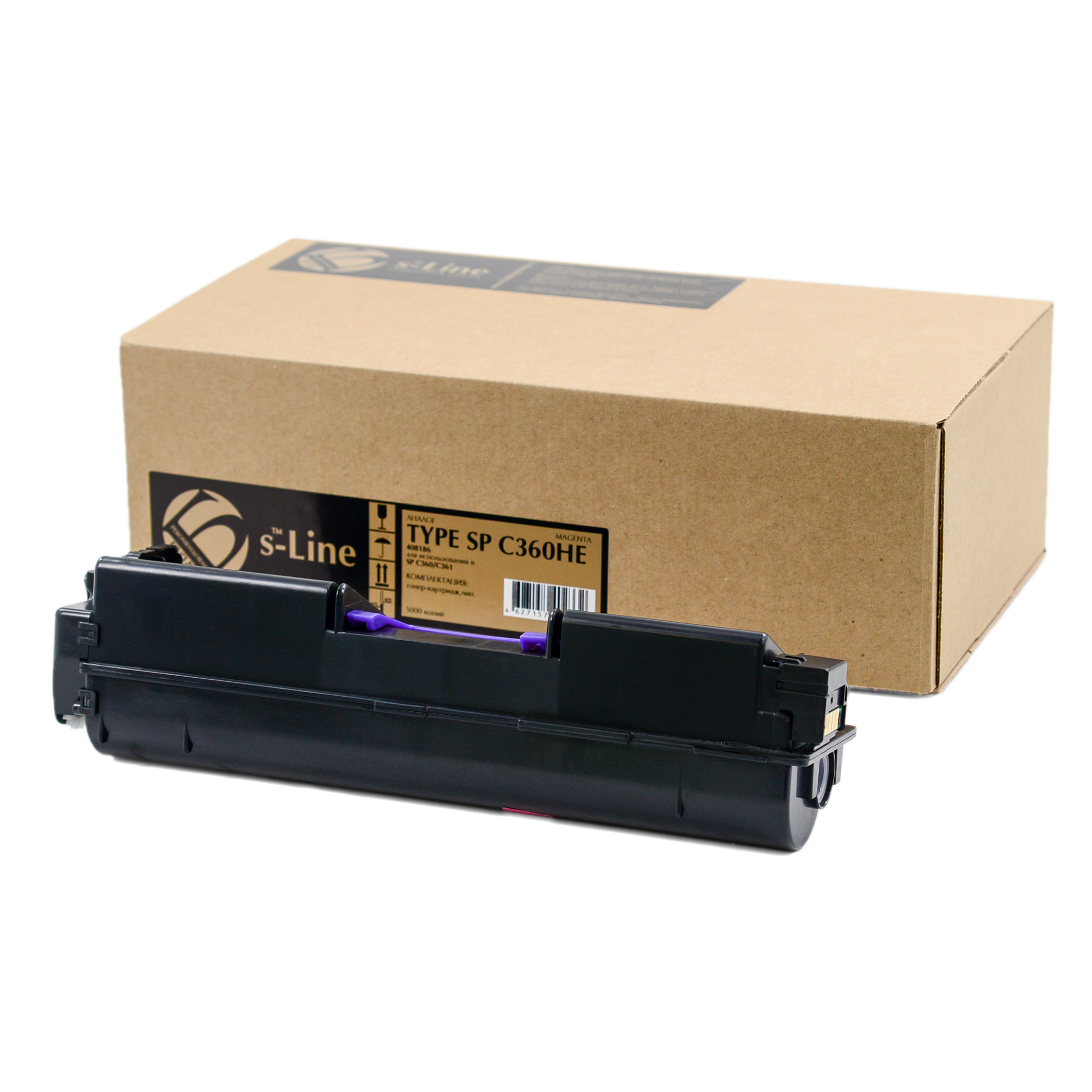 Тонер-картридж Ricoh SP C360 SP C360HE/408186 (5k) Magenta БУЛАТ s-Line