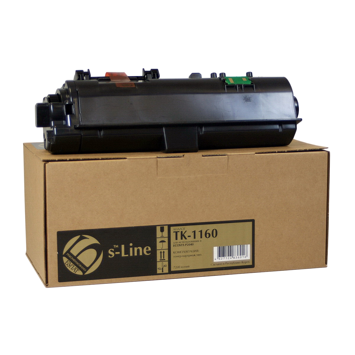 Тонер-картридж Kyocera ECOSYS P2040 TK-1160 (7.2k) БУЛАТ s-Line