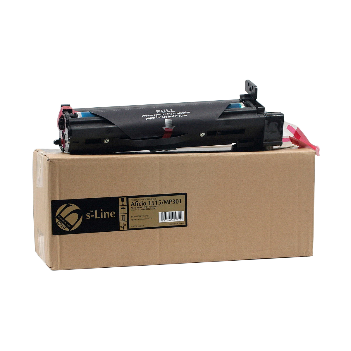 Драм-картридж Ricoh Aficio 1515/MP301 Д-к PCU 411844/D1272110 (45k) в сборе с барабаном и девелопером БУЛАТ s-Line (R)