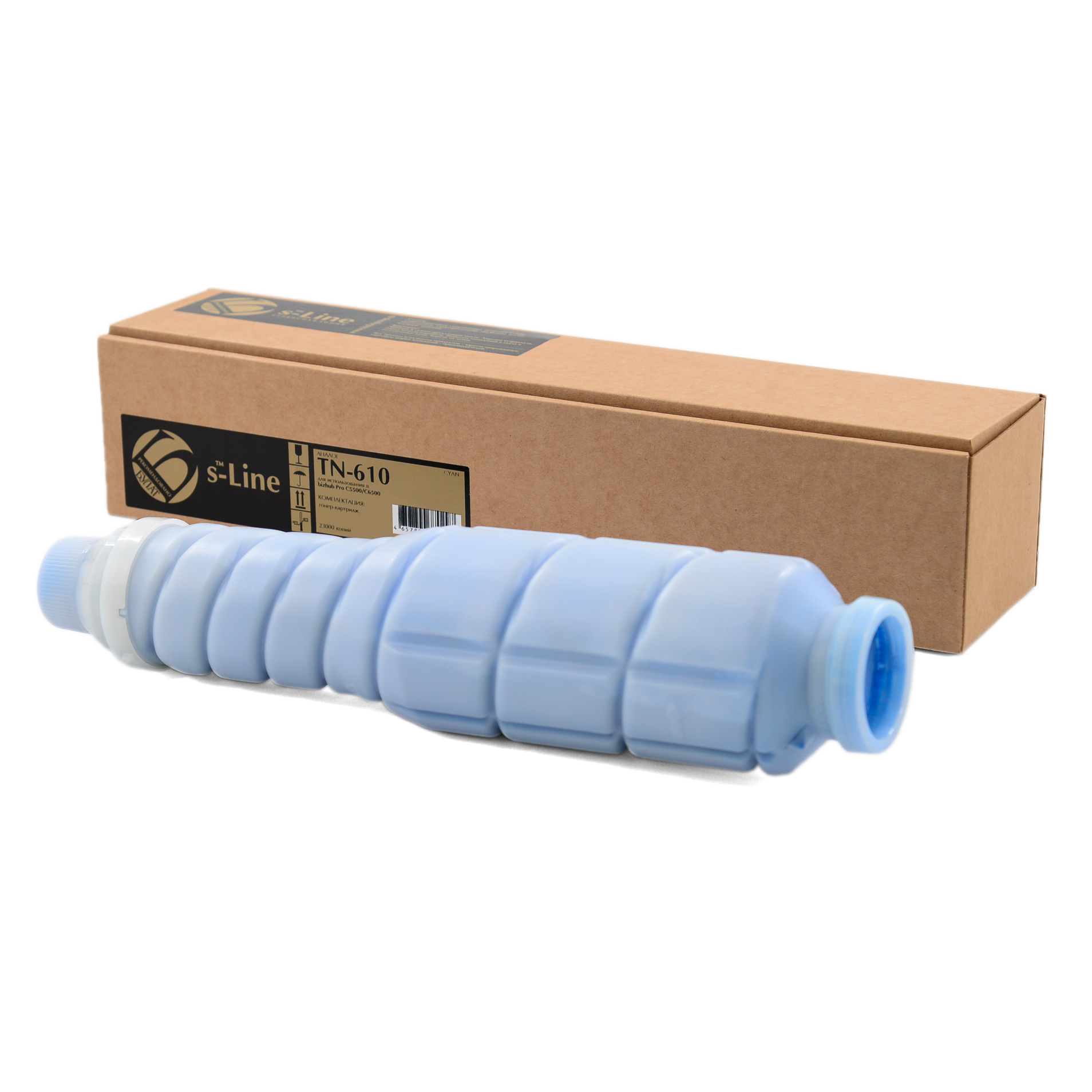 Тонер-картридж Konica Minolta bizhub Pro C5500 TN610 (23k) Cyan БУЛАТ s-Line
