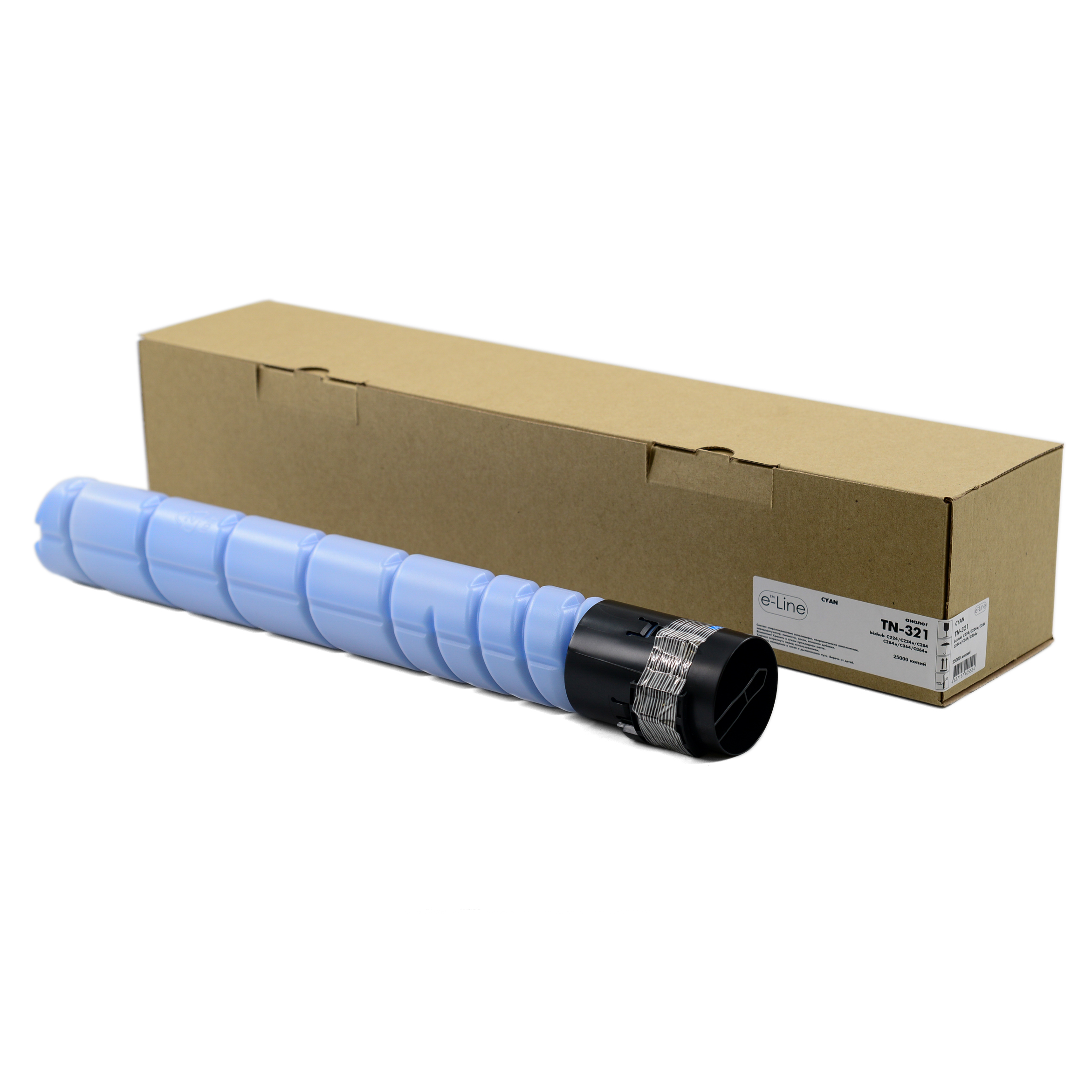 Тонер-картридж Konica Minolta bizhub C224/C224e/C284 TN321 (25k) Cyan e-Line