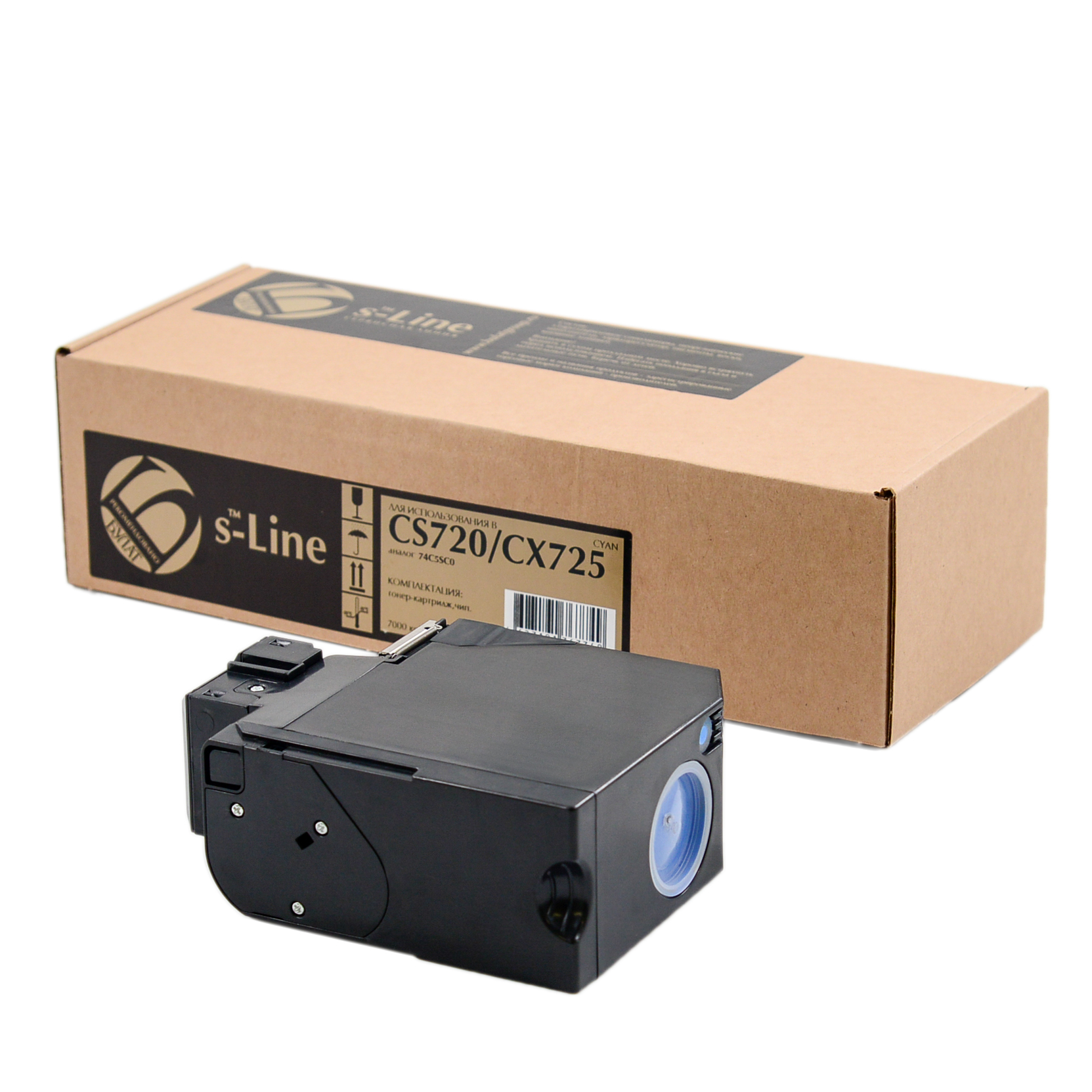 Тонер-картридж Lexmark CS720/CX725 74C5SC0 Cyan (7k) БУЛАТ s-Line